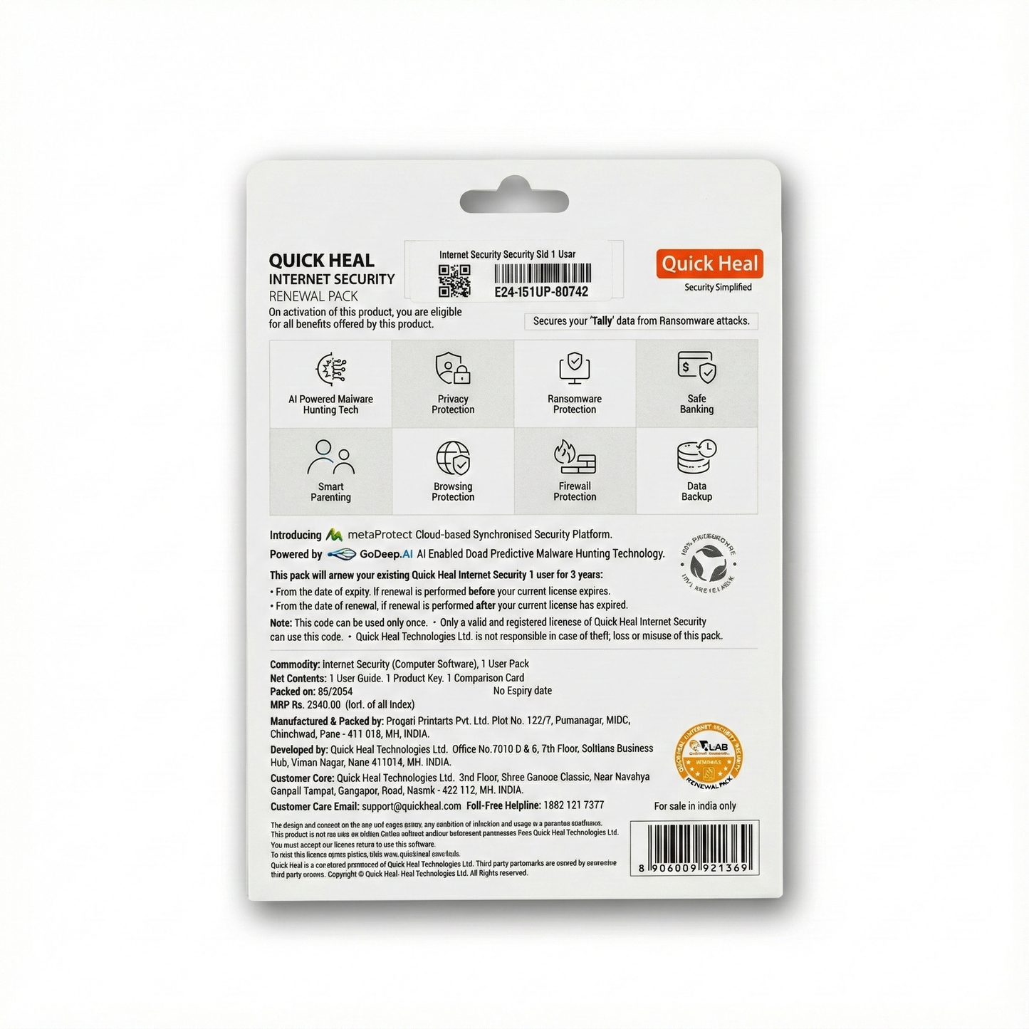 Quick Heal Total Security-Renewal Pack